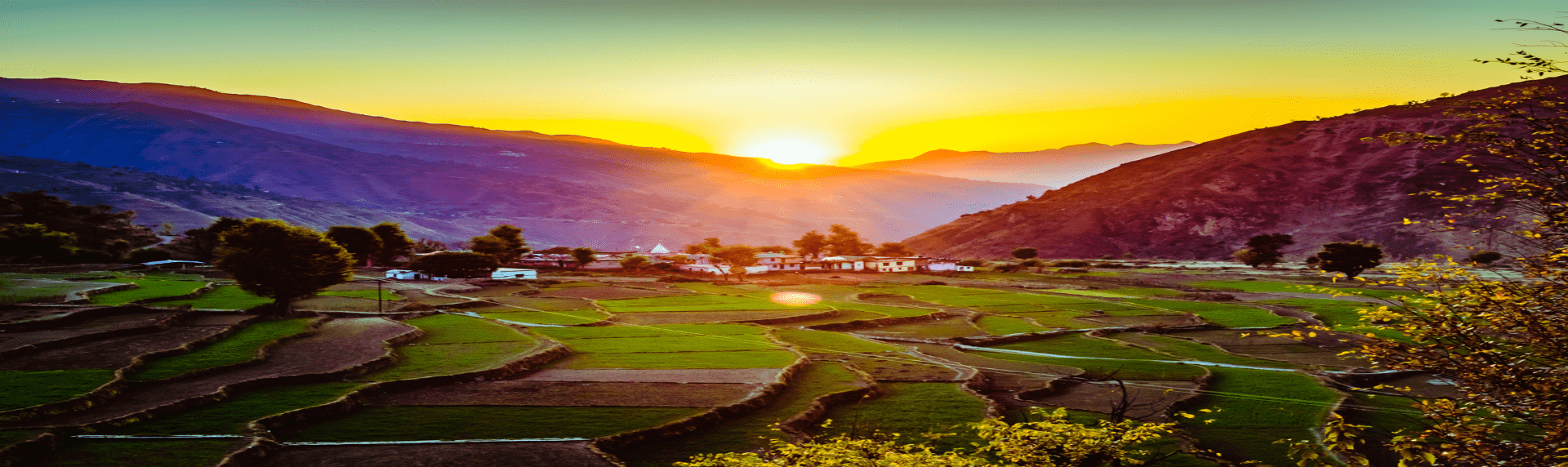Beautiful sunset view in Chakrata with green meadows is best for Chakrata sightseeing