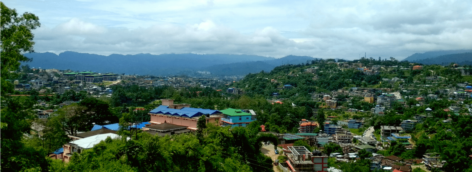 Beautiful mountain cityscape of Itanagar located in Arunachal Pradesh